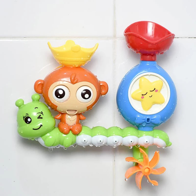 Baby Bath Toys Rainbow Duck Water Slide Fun Set