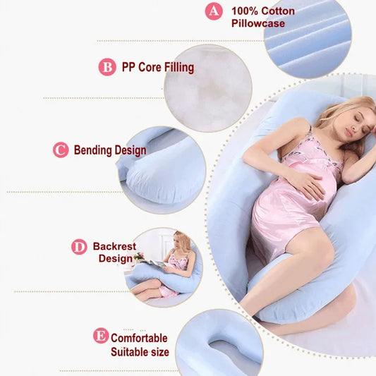 Pregnancy Pillow for Sleeping & Nursing Comfort 130x70cm