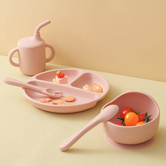 BPA Free Silicone Baby Feeding Set – Safe & Spill-Proof