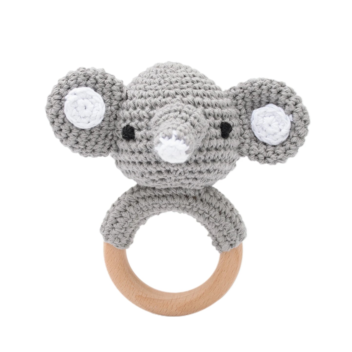 Baby Rattle Bear – Soft Crochet Montessori Toy