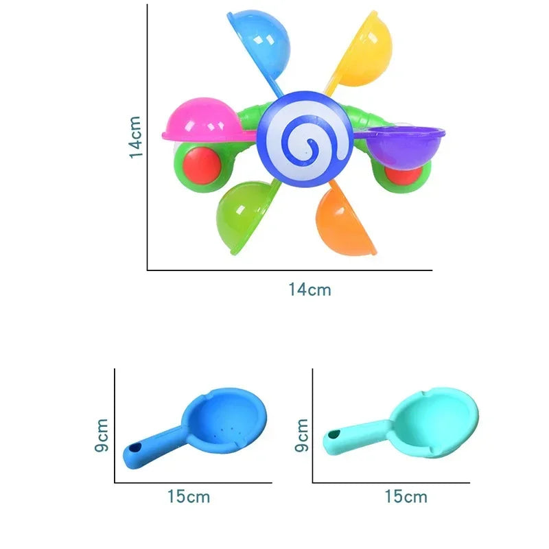 Rainbow Windmill Baby Bath Toy – Colorful Water Fun