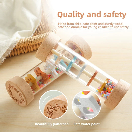Montessori Baby Rain Stick – Soothing Music & Sensory Toy
