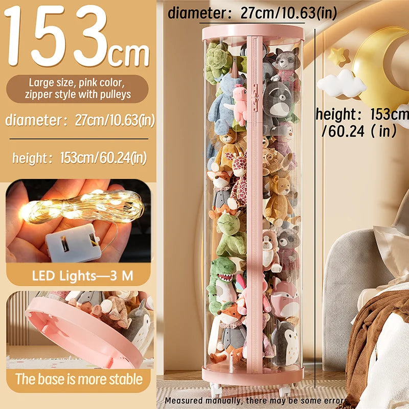 Transparent Doll Storage Box for Organized Toy Display
