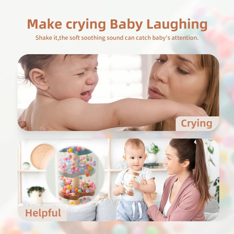 Montessori Baby Rain Stick – Soothing Music & Sensory Toy