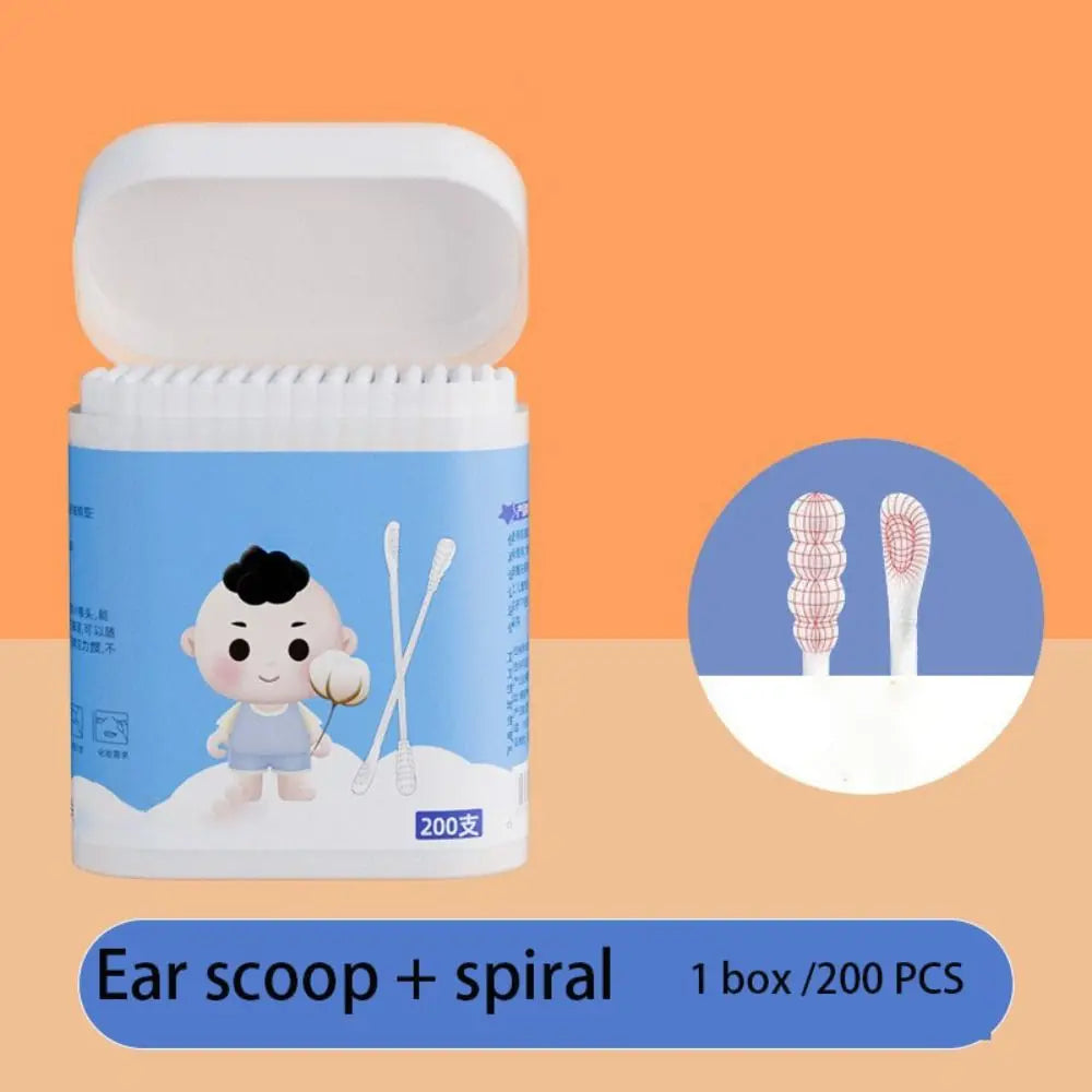 Extra Thin Baby Cotton Swabs – Dual-Tip Nose & Ear Cleaner
