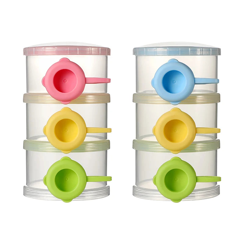 BPA-Free Baby Milk Powder Container – 3-Layer Side Open