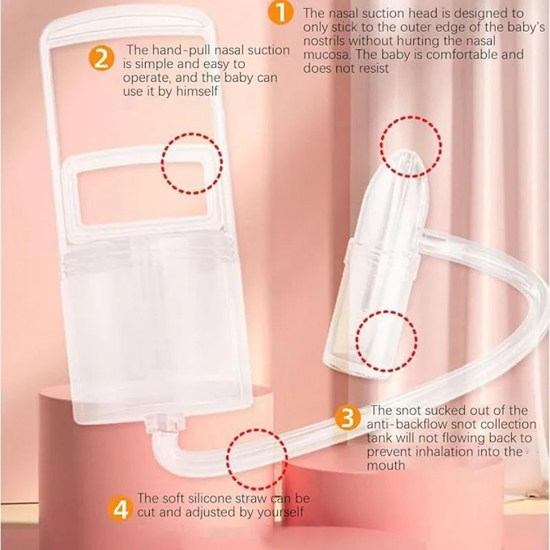 Baby Nasal Aspirator with Hand Pump for Fast Congestion Relief
