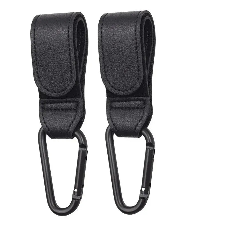 Stroller Hooks for Bags – Strong, PU Leather, Hands-Free Travel
