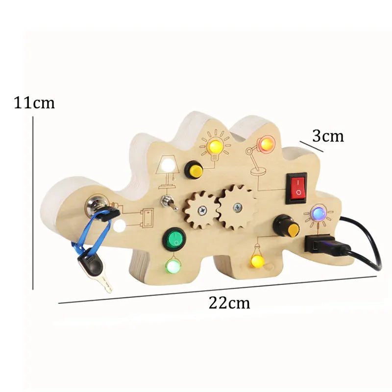 Montessori Busy Board with LED – Fun Learning Toy for Kids