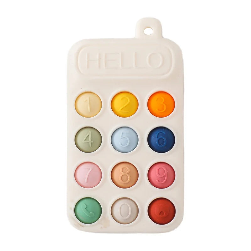 Baby Phone Teether – Safe Silicone Toy for Soothing & Learning