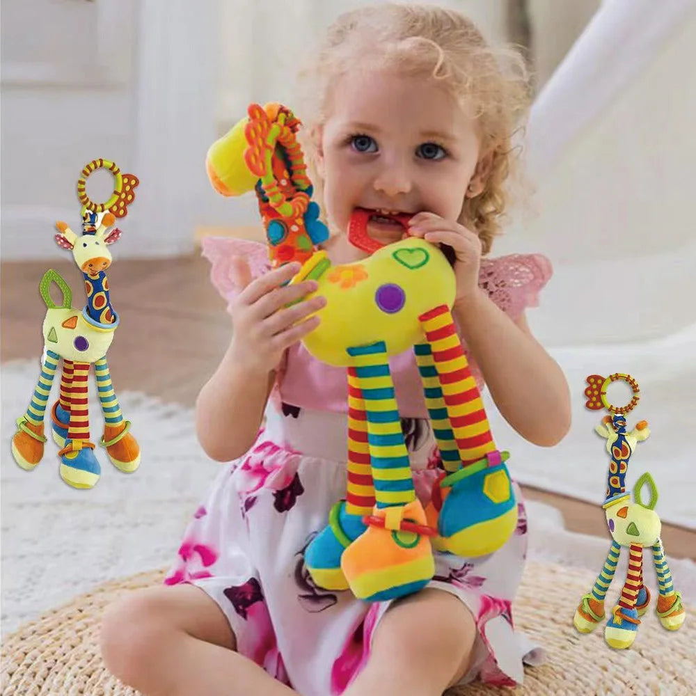 Baby Giraffe Plush Rattle – Soft Developmental Toy