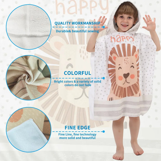 Children’s Hooded Beach Towel – Quick-Dry Microfiber Comfort