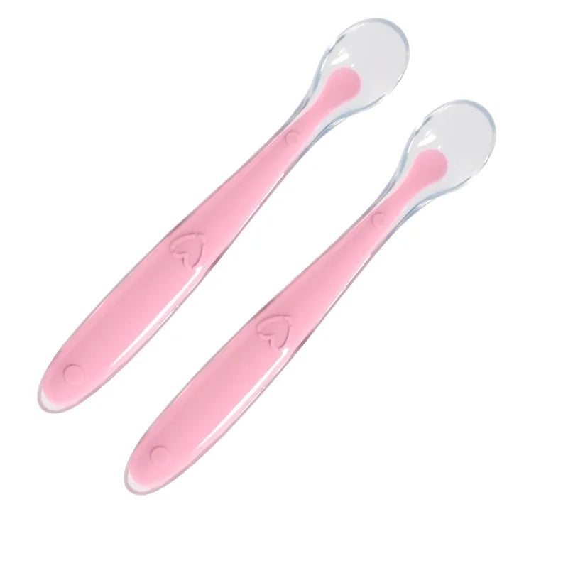 Baby Silicone Feeding Spoon Set – Soft Tip & Portable Box