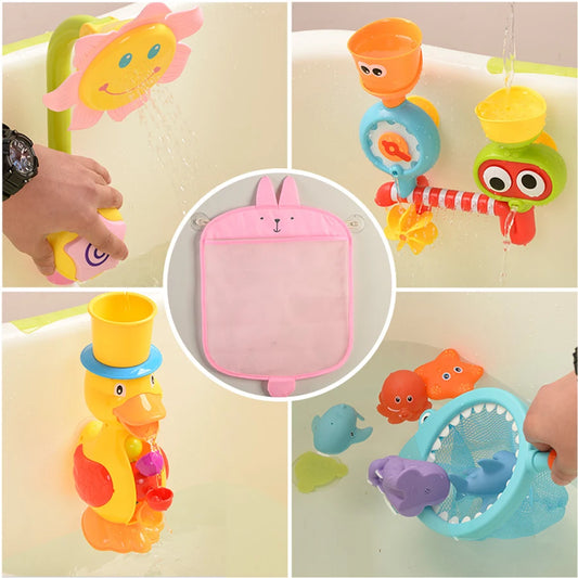 Baby Bath Toy Mesh Bag – Cartoon Storage & Organization