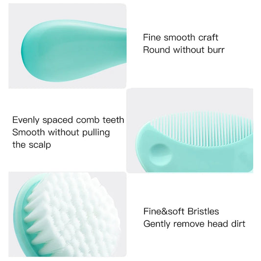 Baby Hair Brush and Comb Set – Gentle Care for Newborns