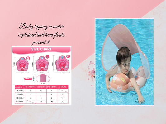 Baby tipping in water explained and how floats prevent it