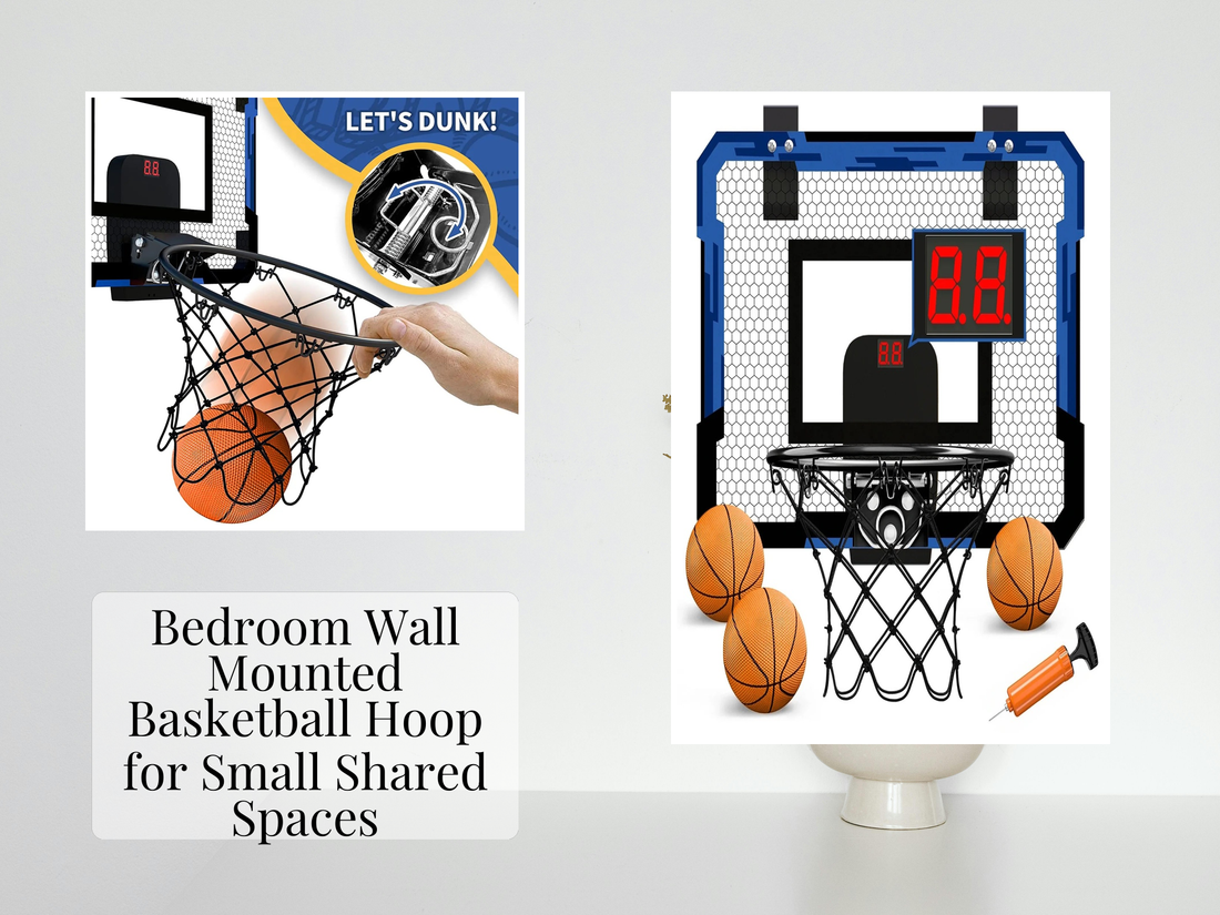 Bedroom Wall Mounted Basketball Hoop for Small Shared Spaces