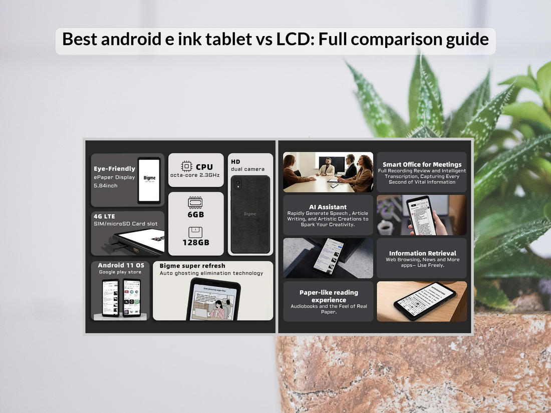 Best android e ink tablet vs LCD: Full comparison guide