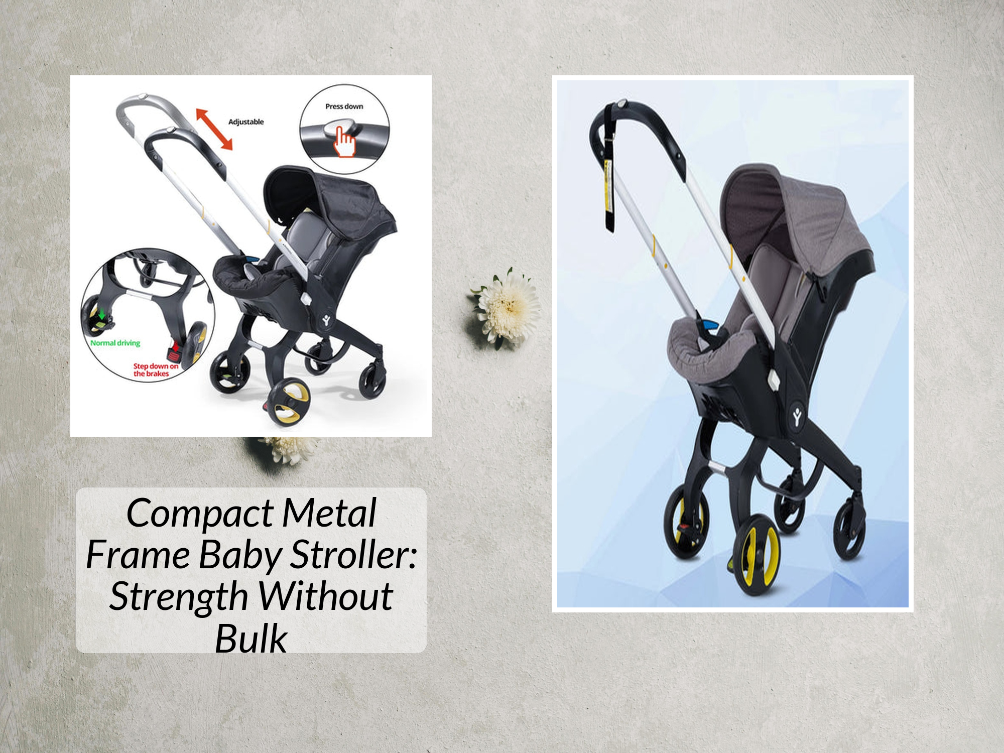 Compact Metal Frame Baby Stroller: Strength Without Bulk – KentDO™ Mom ...