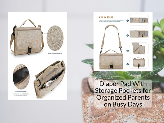 Diaper Pad With Storage Pockets for Organized Parents on Busy Days