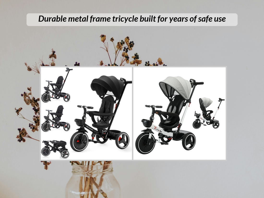 Durable metal frame tricycle built for years of safe use
