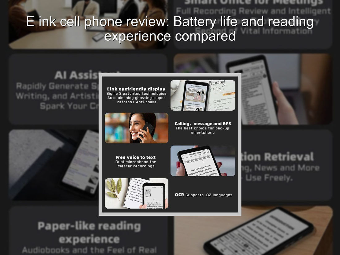 E ink cell phone review: Battery life and reading experience compared ...