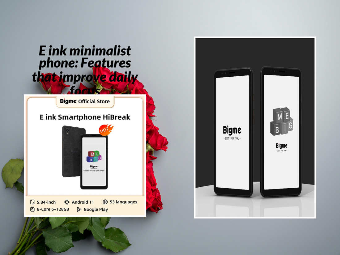 E ink minimalist phone: Features that improve daily focus