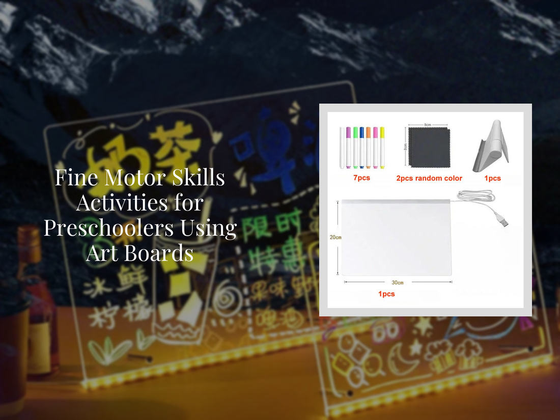 Fine Motor Skills Activities for Preschoolers Using Art Boards