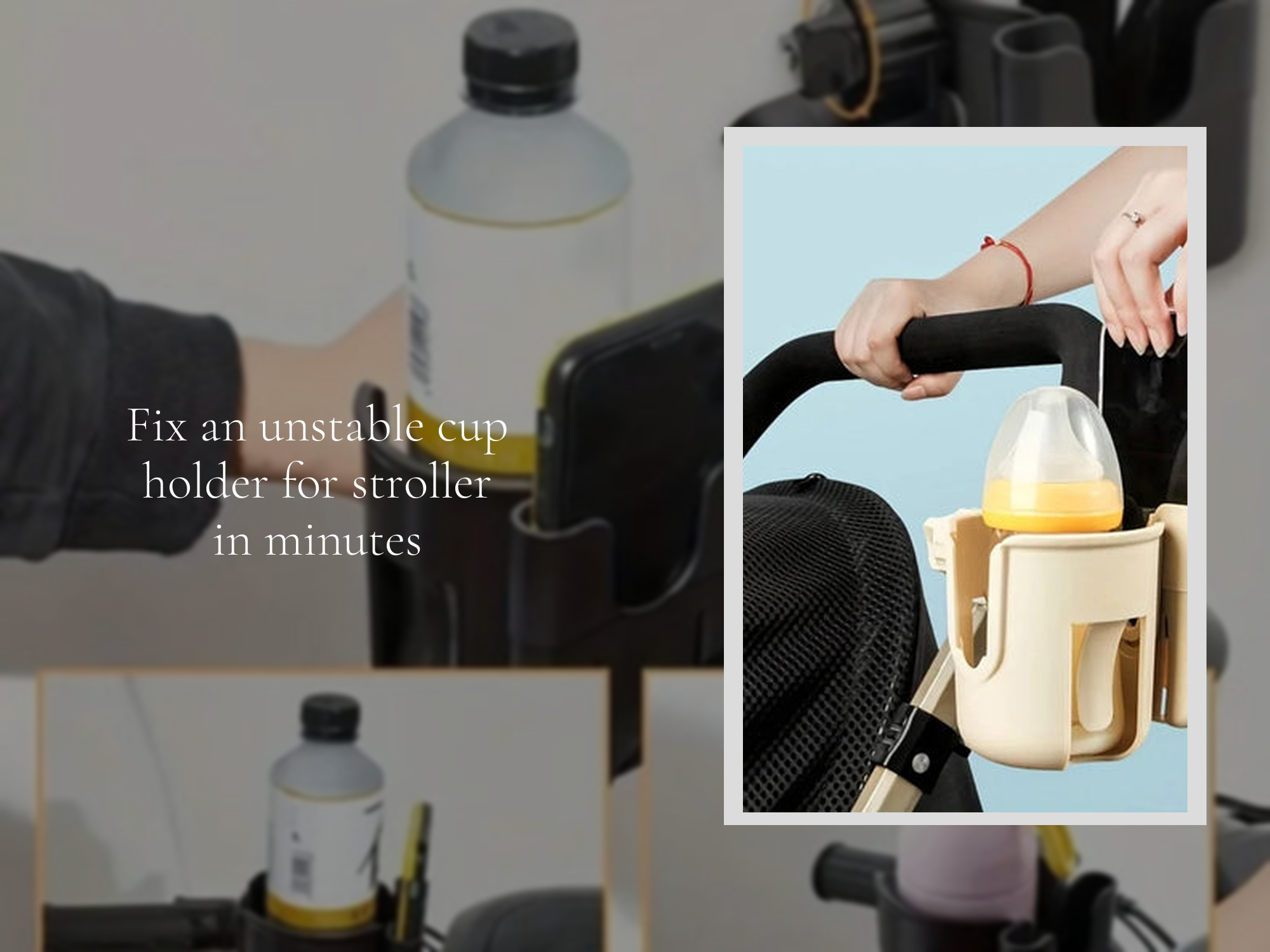 Fix an unstable cup holder for stroller in minutes – KentDO™ Mom & Baby