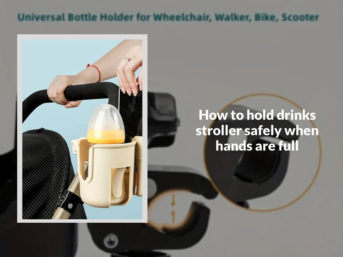 How to hold drinks stroller safely when hands are full