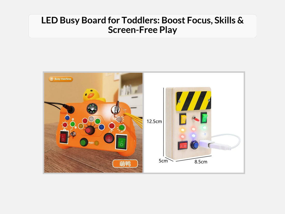 LED Busy Board for Toddlers: Boost Focus, Skills & Screen-Free Play