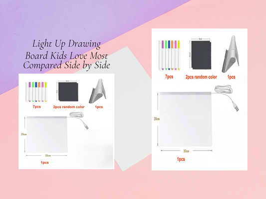 Light Up Drawing Board Kids Love Most Compared Side by Side
