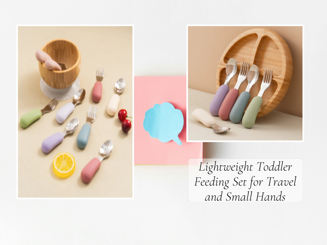Lightweight Toddler Feeding Set for Travel and Small Hands