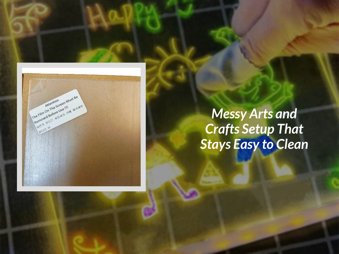 Messy Arts and Crafts Setup That Stays Easy to Clean