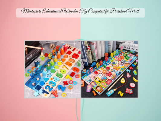Montessori Educational Wooden Toy Compared for Preschool Math
