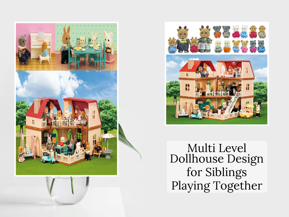 Multi Level Dollhouse Design for Siblings Playing Together