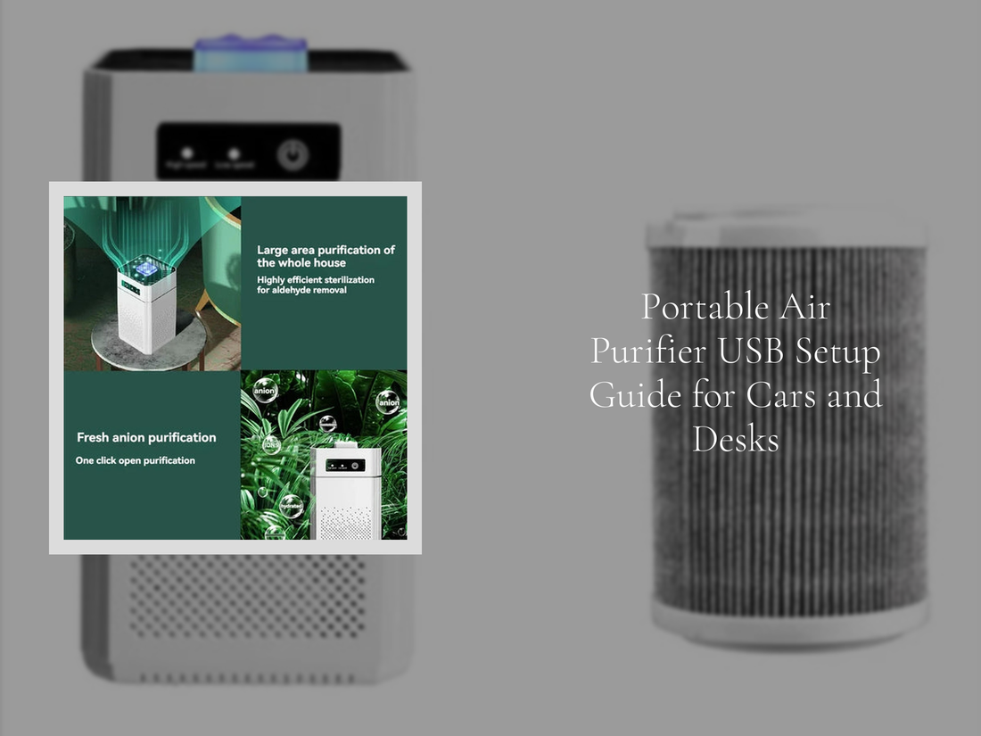 Portable Air Purifier USB Setup Guide for Cars and Desks