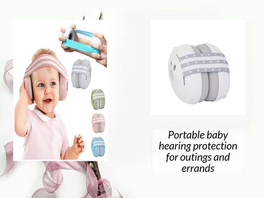 Portable baby hearing protection for outings and errands