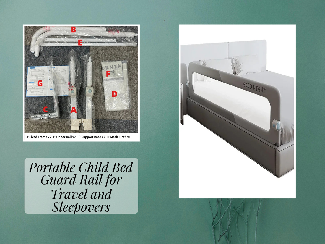 Portable Child Bed Guard Rail for Travel and Sleepovers
