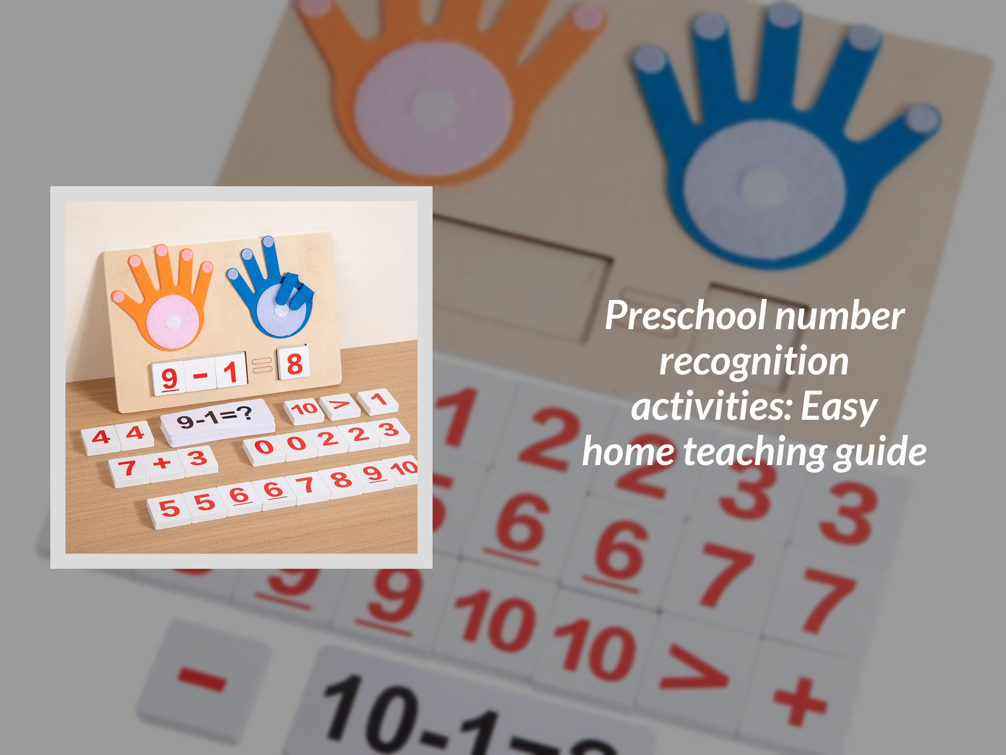 Preschool number recognition activities: Easy home teaching guide ...