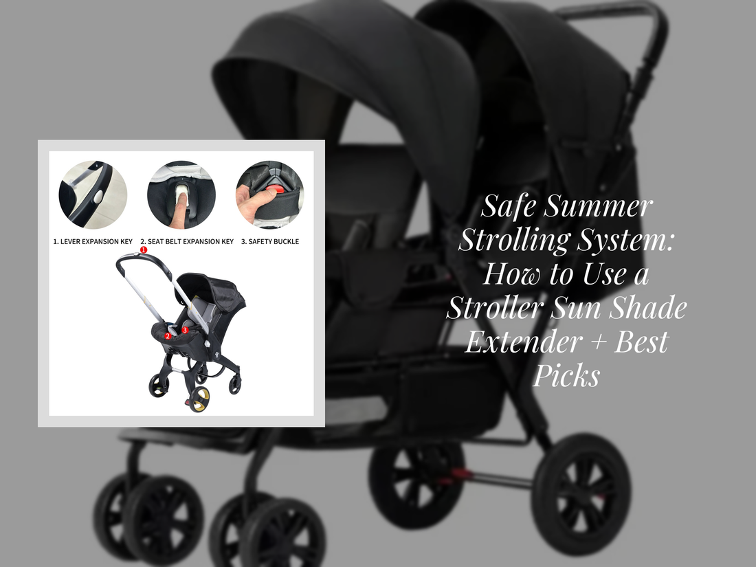 Safe Summer Strolling System: How to Use a Stroller Sun Shade Extender + Best Picks