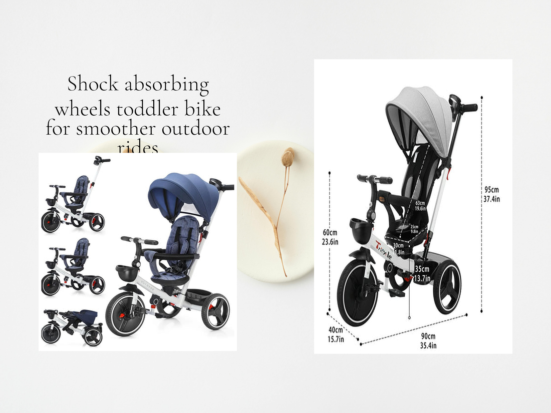 Shock absorbing wheels toddler bike for smoother outdoor rides