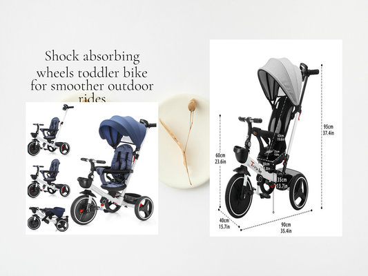 Shock absorbing wheels toddler bike for smoother outdoor rides