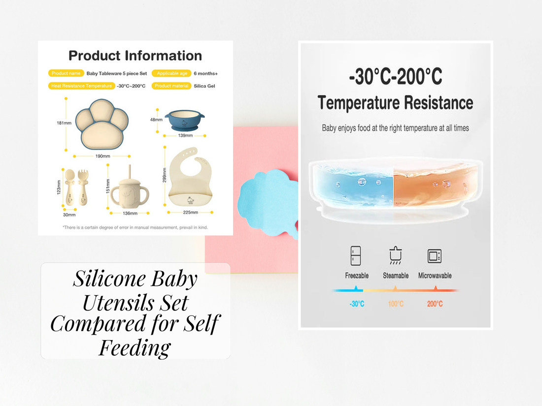Silicone Baby Utensils Set Compared for Self Feeding