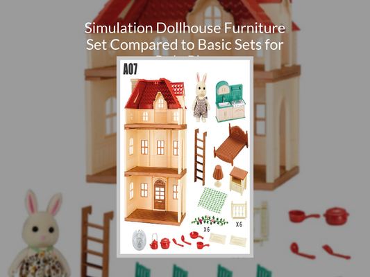 Simulation Dollhouse Furniture Set Compared to Basic Sets for Role Play