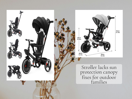 Stroller lacks sun protection canopy fixes for outdoor families