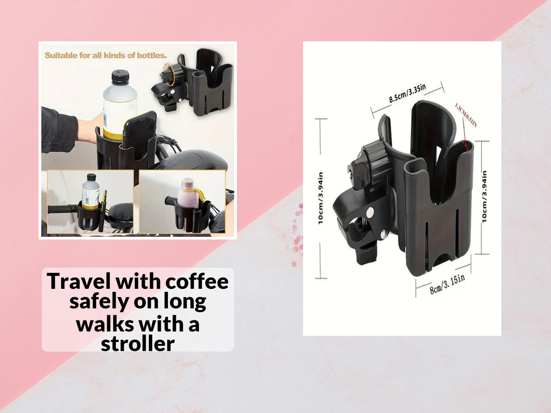 Travel with coffee safely on long walks with a stroller