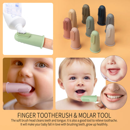 3pcs Baby Finger Toothbrush Pack – Gentle BPA-Free Oral Care