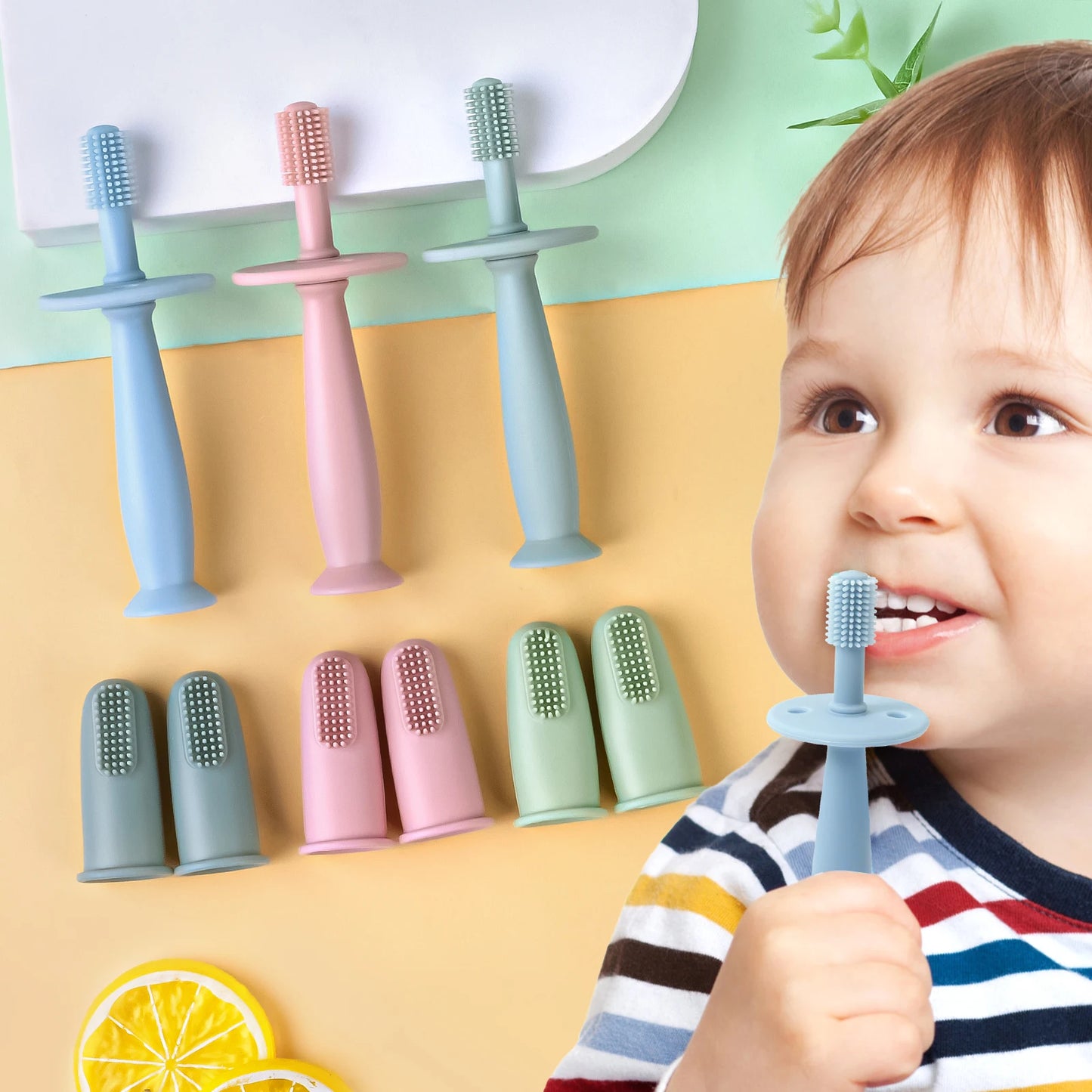 3pcs Baby Finger Toothbrush Pack – Gentle BPA-Free Oral Care