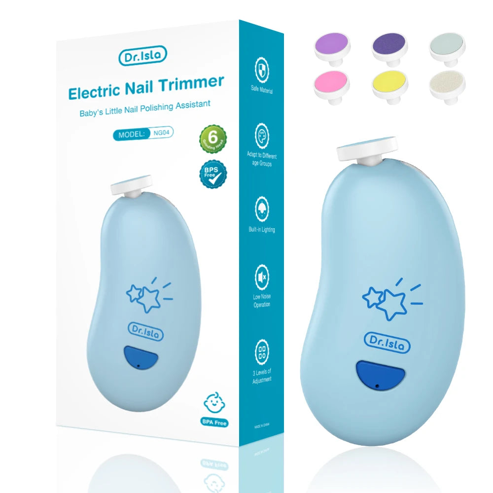 Electric Baby Nail Trimmer Set – Safe, Quiet & LED Light